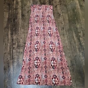 Bjewel Pink & Burgundy Long Skirt
